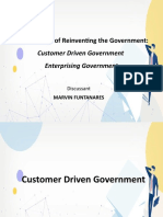 Customer Driven Government and Enterprising Government