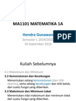 Ma1101 Matematika 1A: Hendra Gunawan