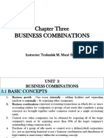 Chapter Three Business Combinations: Instructor: Tesfamlak M. Muné (MSC)