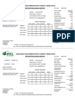 Bangladesh Telecommunications Company Limited (BTCL) Duplicate Bill (Single Month)