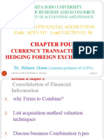 Chapter Four: Advanced Financial Accounting Code: ACFN 511 Load:5 ECTS/3 Cr. HR