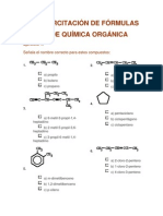 QO - Ejercitación De Fórmulas De Química Orgánica