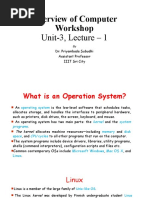 Overview of Computer Workshop: Unit-3, Lecture - 1