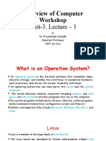 Overview of Computer Workshop: Unit-3, Lecture - 1