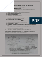 Insruction D'utilisation Du Distillateur