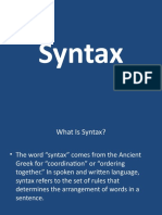 Syntax