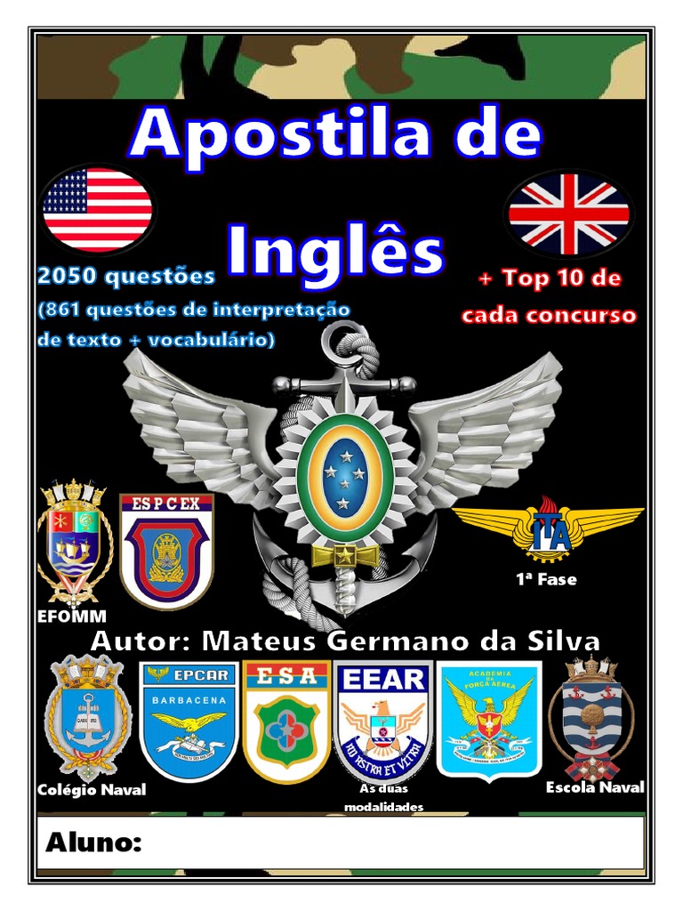 Apostila de Inglês (CN, Epcar, Eam, Essa, Eear, Espcex, Afa, Efomm, en e  Ita) | PDF | Sintaxe | Tipologia linguística