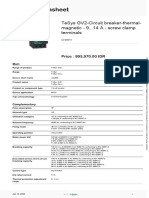 Product Datasheet: Tesys Gv2-Circuit Breaker-Thermal-Magnetic - 9... 14 A - Screw Clamp Terminals