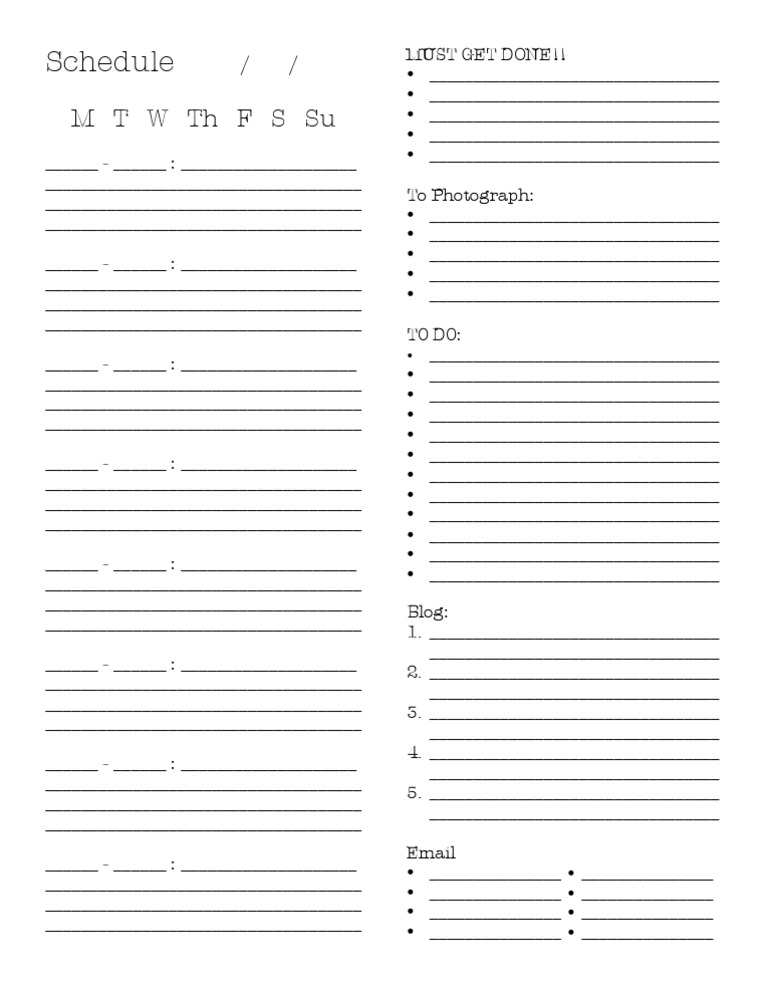Schedule | PDF | Business