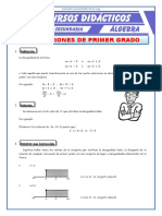 Inecuaciones de 1° Grado para Cuarto de Secundaria