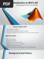 Introduction To MATLAB: The Language of Technical Computing