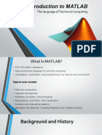 Introduction To MATLAB: The Language of Technical Computing