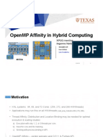 Openmp Affinity in Hybrid Computing: Ixpug Mee-Ng Argonne Na-Onal Lab, 9/19/16