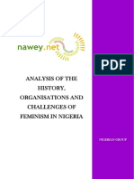 Analysis of The History, Organisations and Challenges of Feminism in Nigeria
