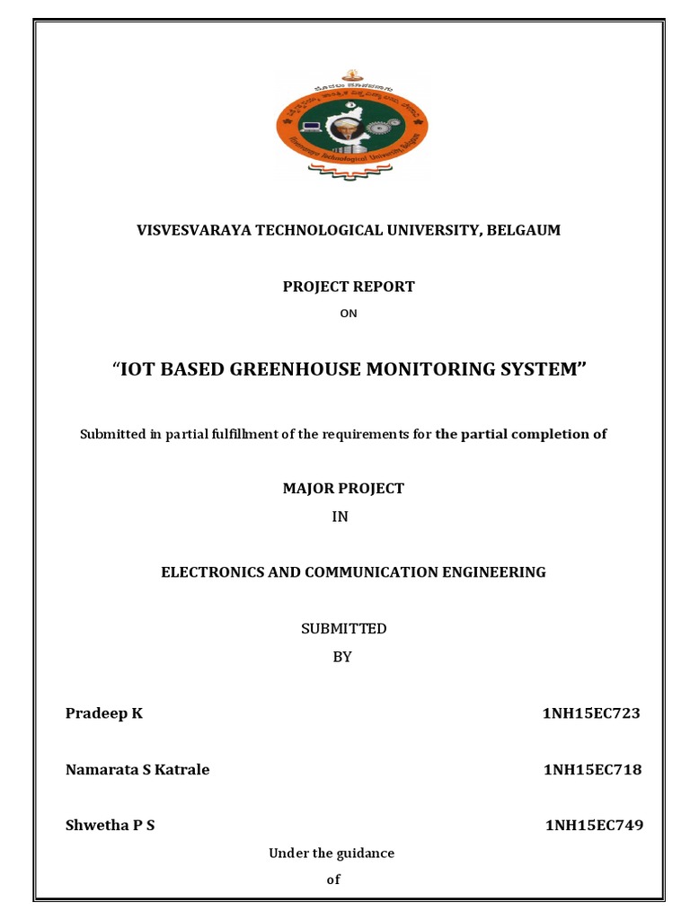 Iot Based Green House Monitoring System - 1 Circuit Diagram