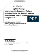 TP 107-18 - Determining The Damage Characteristic Curve and Failure Criterion Using The Asphalt Mixture Performance Tester (AMPT) Cyclic Fatigue Test