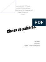 Ejercicios practicos, clase de palabras