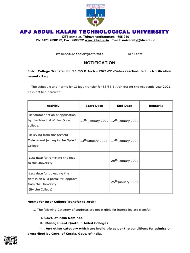 Ktu Academic Calendar 2025 Pdf Download 