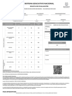 Sistema Educativo Nacional: Boleta de Evaluación