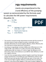 Calculating energy requirements for irrigation pumping systems