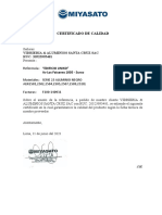 Certificado de Calidad-Aluminio