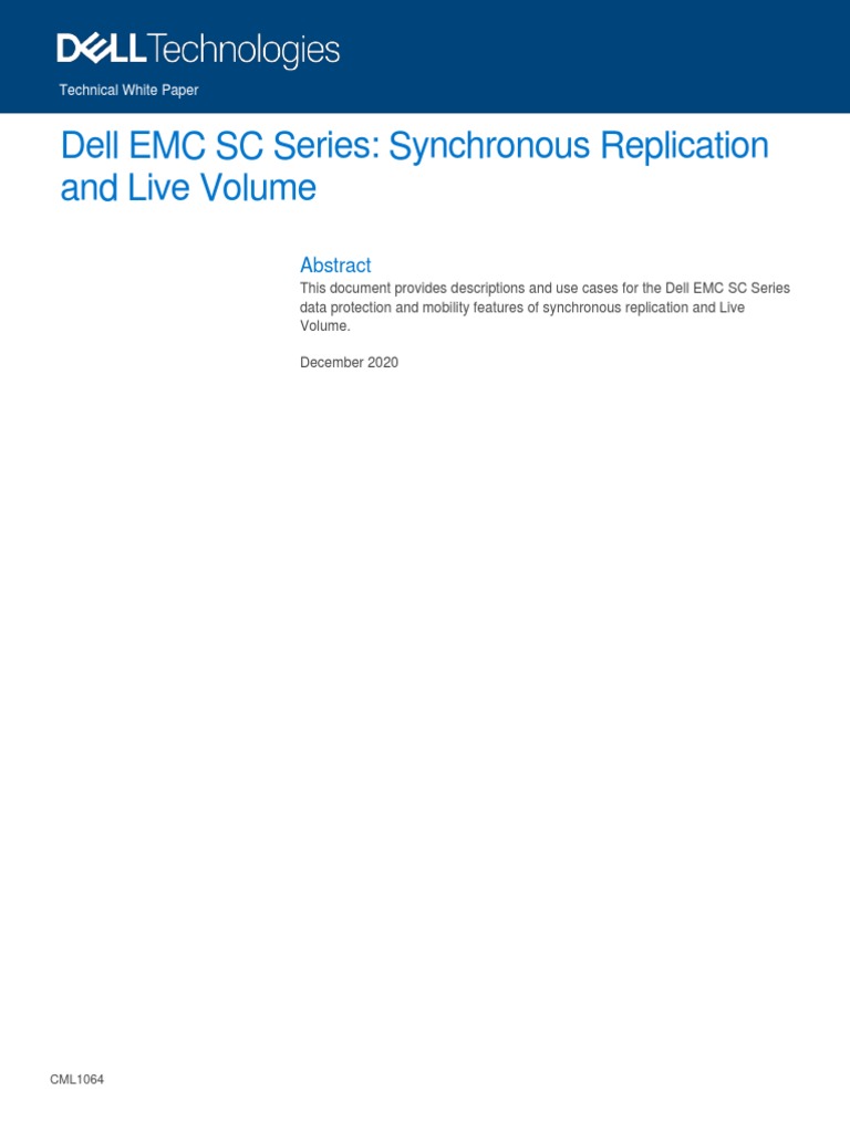 Sync Replication Live Volume | PDF | Replication (Computing) | Systems ...