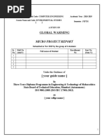 Global Warming: Micro Project Report