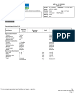 Parasitology (Urine D/R) : Test Name Current Result Previous Result Unit Normal Range