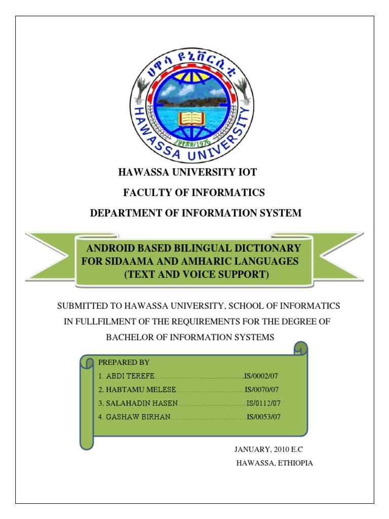 Android Based Sidama To Amharic Dictionary PDF Software Testing