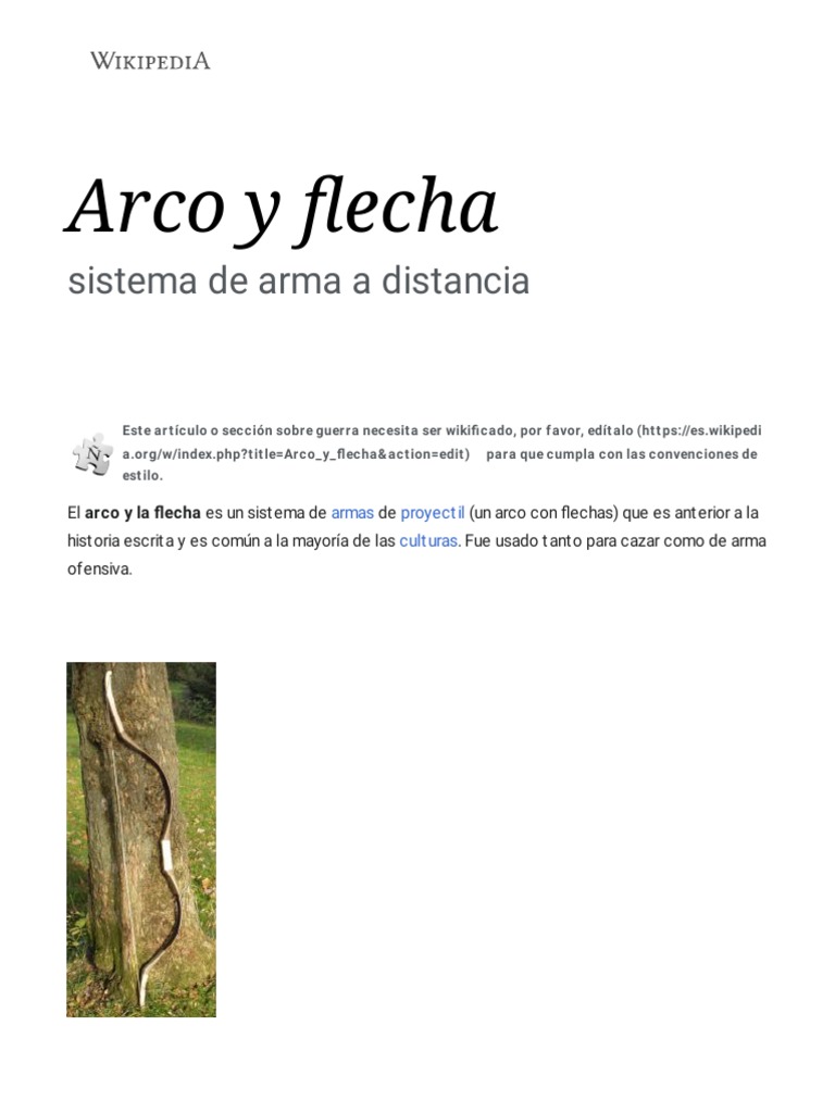 Arco y flecha - Wikipedia, la enciclopedia libre