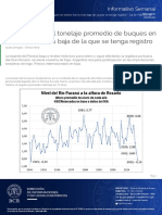 Por La Bajante, El Tonelaje Promedio de Buques en Enero Fue La Más Baja de La Que Se Tenga Registro