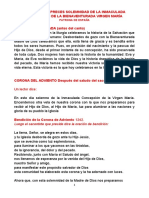 Moniciones y Preces Solemnidad de La Inmaculada Concepcic3b3n de La Bienaventurada Virgen Marc3ada