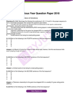 IBPS Clerk Previous Year Question Paper 2018: English Language (Questions & Solutions)