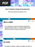 Unit 4: Database Design & Development: ERD (Entity Relationship Diagram) Part 1