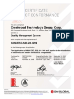 Crestwood Technology Group, Corp.: ANSI/ESD-S20.20-1999