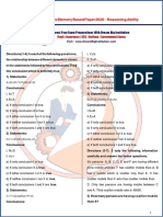 IBPS Clerk Prelims Memory Based Paper 2020 - Reasoning Ability