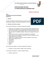 M03 - Especificaciones Técnicas - OBRA FINA Y RESTAURACIÓN - CASA DE ALBA