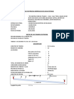 Protocolo de Prueva Hidráulica de Agua Potable