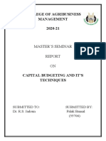 Capital Budgeting and Its Techniques