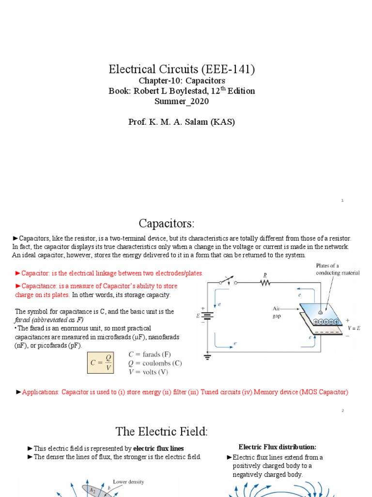 Capacitors Basics Applications And Transients Pdf Capacitor