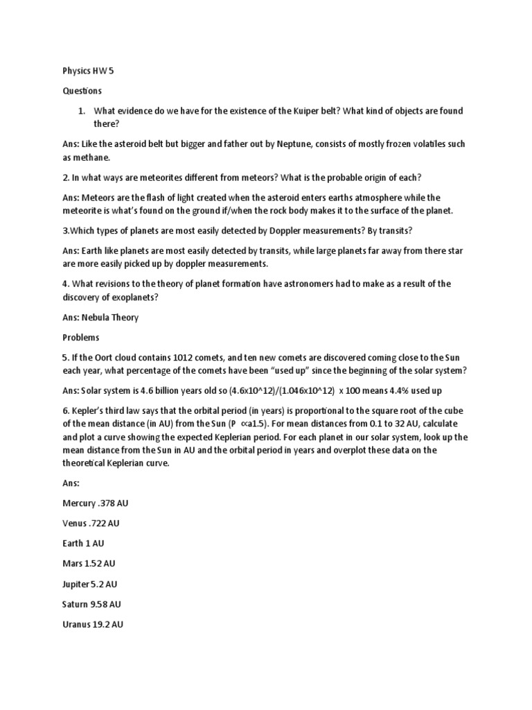 Physics HW #5 | PDF