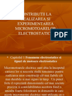Tema 1 Micromotoare Electrostatice Piezoelectrice