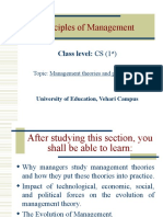 Principles of Management: Class Level: CS (1