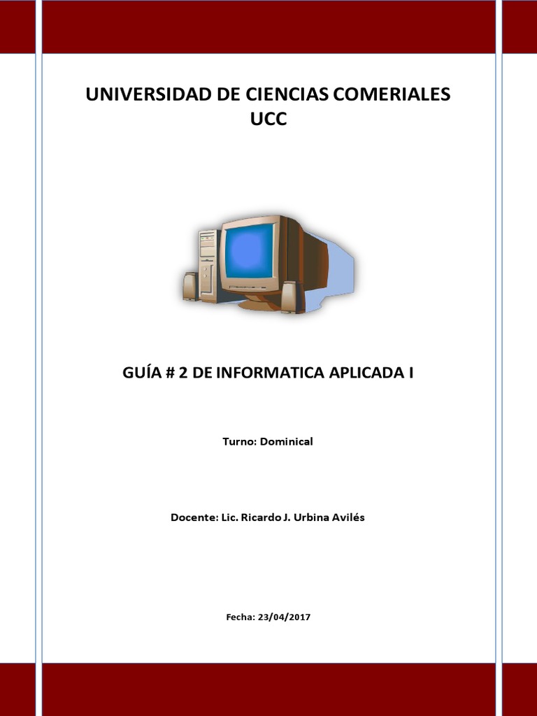 Guia 2 de Informatica Aplicada I | PDF | Ventana (informática ...