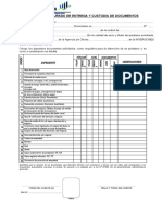 Declaración Jurada de Entrega y Custodia de Documentos