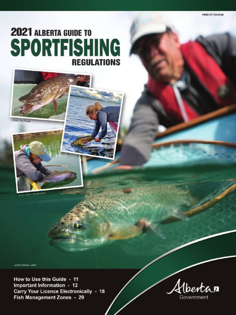 2021 Alberta Guide To Sportfishing Regulations PDF Recreational