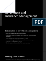 Investment and Insurance Management