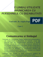 Curs 1 Limbaj - Comunicarea