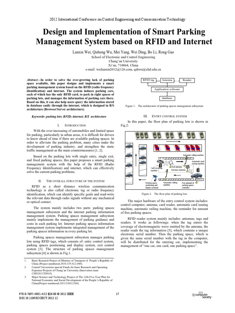 Design and Implementation of Smart Parking Management System Based On ...