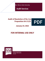 NMSU - Audit of Resolution of No Confidence 01202022